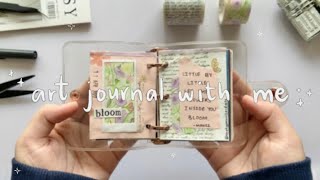 art journal with me // asmr + soft music // no talking 📒🌸🌿✨ screenshot 5