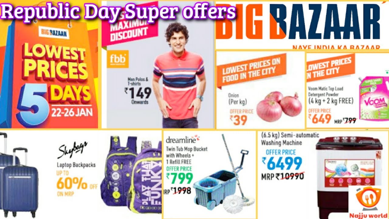 Big Bazaar  Big Bazaar Sabse Saste 5 Din  Big Bazaar Latest Offers  Big Bazaar Republic Day Sale