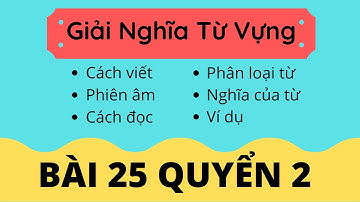 Giải Nghĩa Từ Vựng Bài 25 Quyển 2 Giáo trình Hán Ngữ Tổng Hợp | Tiểu Nguyệt Học Tiếng Trung