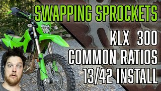 KLX 300 Sprockets | Front and Rear Sprocket Install | Common Dual Sport Gearing |