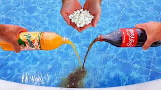 Experiment Underwater Vs Cola, Fanta, Pepsi, Yedigün And Mentos