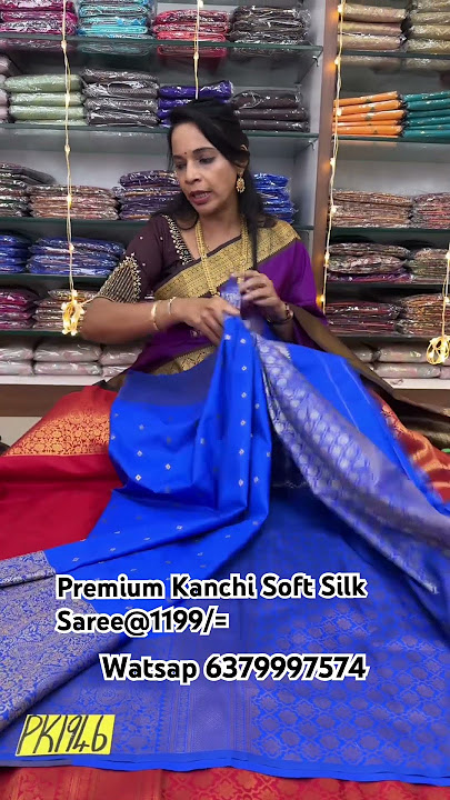 Premium Kanchi Soft Silk Saree@1199/= 9344786629/6379997574