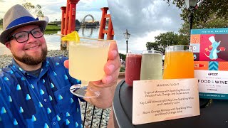 Epcot Food And Wine Festival 2021 | Trying NEW Alcoholic Drinks | Green Tea Beer & Key Lime Mimosas