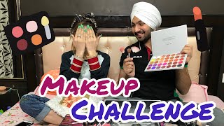 HUBBY does my MAKEUP💄🙃 || Makeup Challenge with Jass || Funny😅 || @Jass Arsh