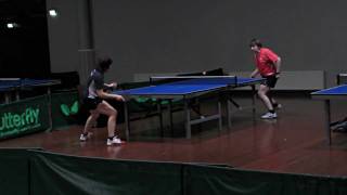 table tennis match, penhold (highlights)