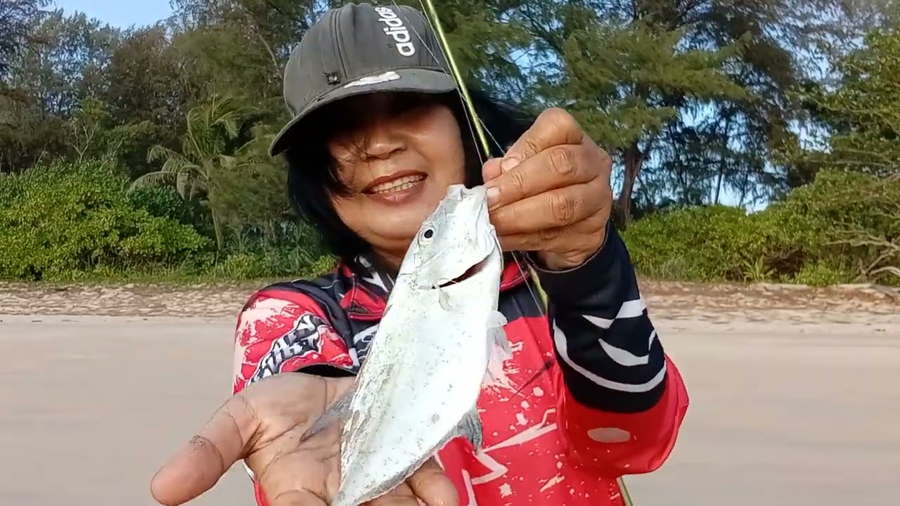 ได้ปลากระมงตัวแรกเลย