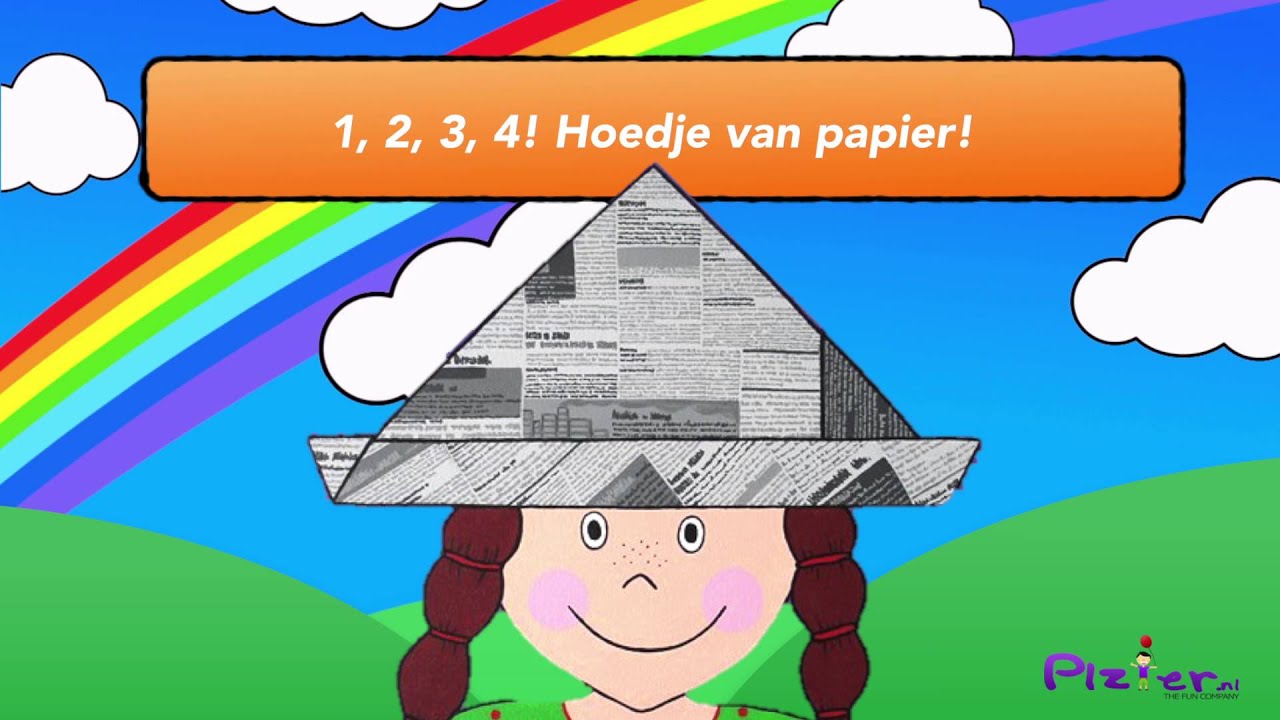 Promoten voetstappen Verstikken Hoedje van papier - Plzier | Kinderliedjes - YouTube