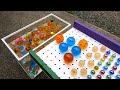 Marble run ♡ Wooden jump slope & rain gutter handmade course [Dragon Ball]