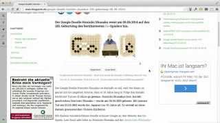 Google Doodle Honinbo Shusakus 185. Geburtstag (06.06.2014)