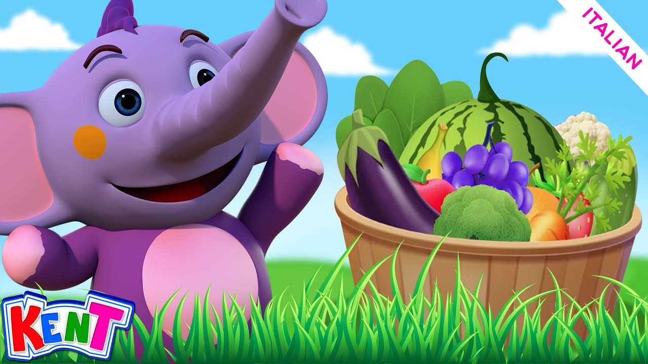 ⁣Imparare Frutta E Verdura | Kent l'elefante Italiano | Cartone Animato Educativo Per Bambini