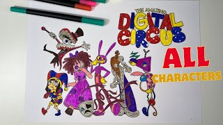 The Amazing Digital Circus NEW coloring| How to color JAX,POMNI,RAGATHA,ZOOBLE,CAINE,KINGER,GANGLE