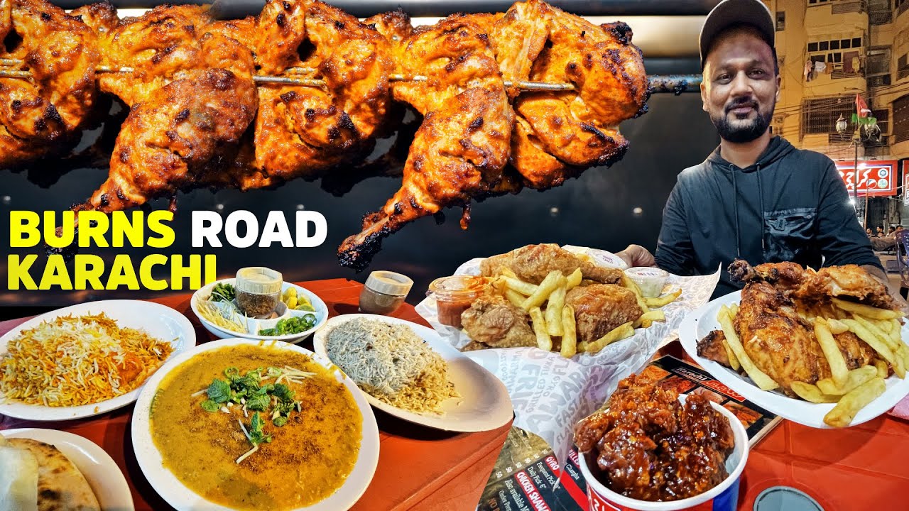 Burns Road | Karachi Fried House | Chargha, Broast, Haleem, Biryani & More |  Pakistani Street Food | Street Food PK