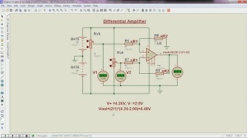 Proteus - Op Amp as a Differential Amplifier