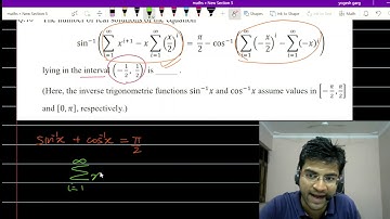 Previous Year JEE Advanced 2018 Paper1 Q10  based on Inverse Trigonometry and Geometric Progression