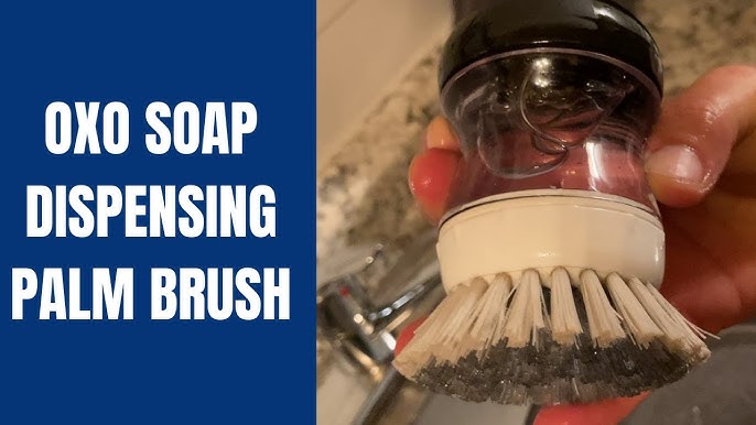 Soap Dispensing Palm Brush Storage Set,Dish Scrubber Brush Small