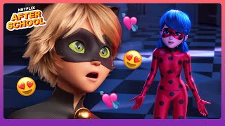 Every Time Cat Noir Crushes on Ladybug 😍 Miraculous: Ladybug & Cat Noir, The Movie | Netflix screenshot 1