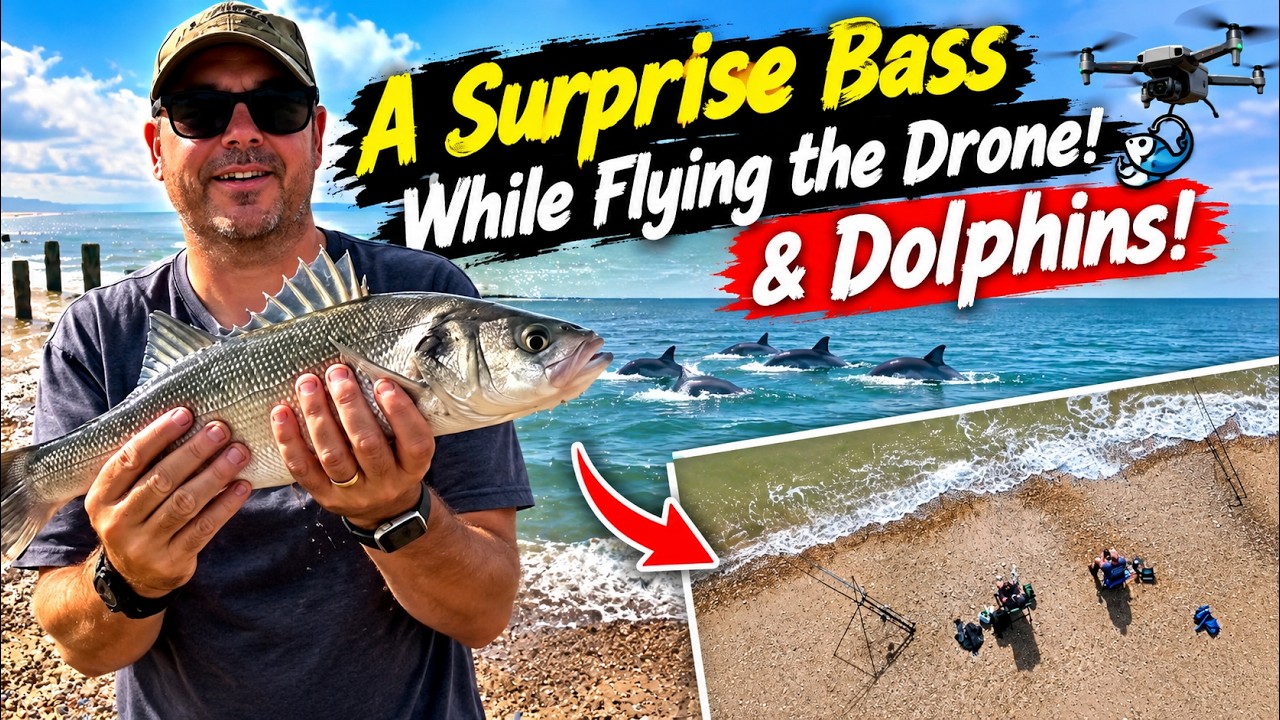 A Surprise Bass While Flying the Drone! 🎣and Dolphins! 🐬
