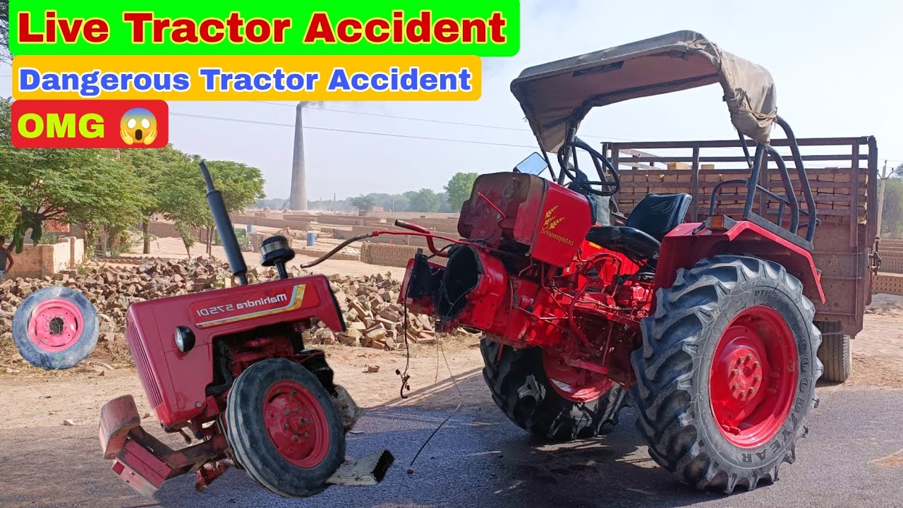 Live Tractor Accident | Dangerous Tractor trolley Accident | OMG 😱