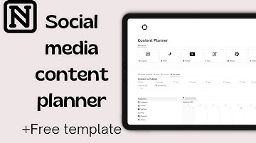 Social Media Content Planner | Notion Template + Free template