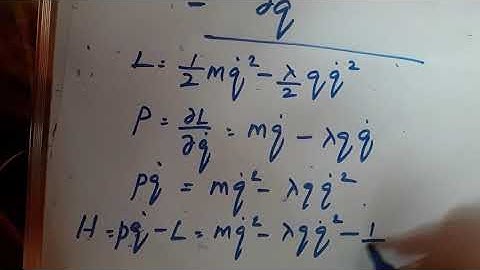 Hamiltonian from lagrangian