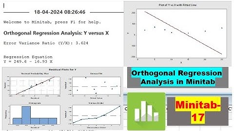 Orthogonal Regression Test | How to Plot Orthogonal Regression Graph in Minitab? Regression Results