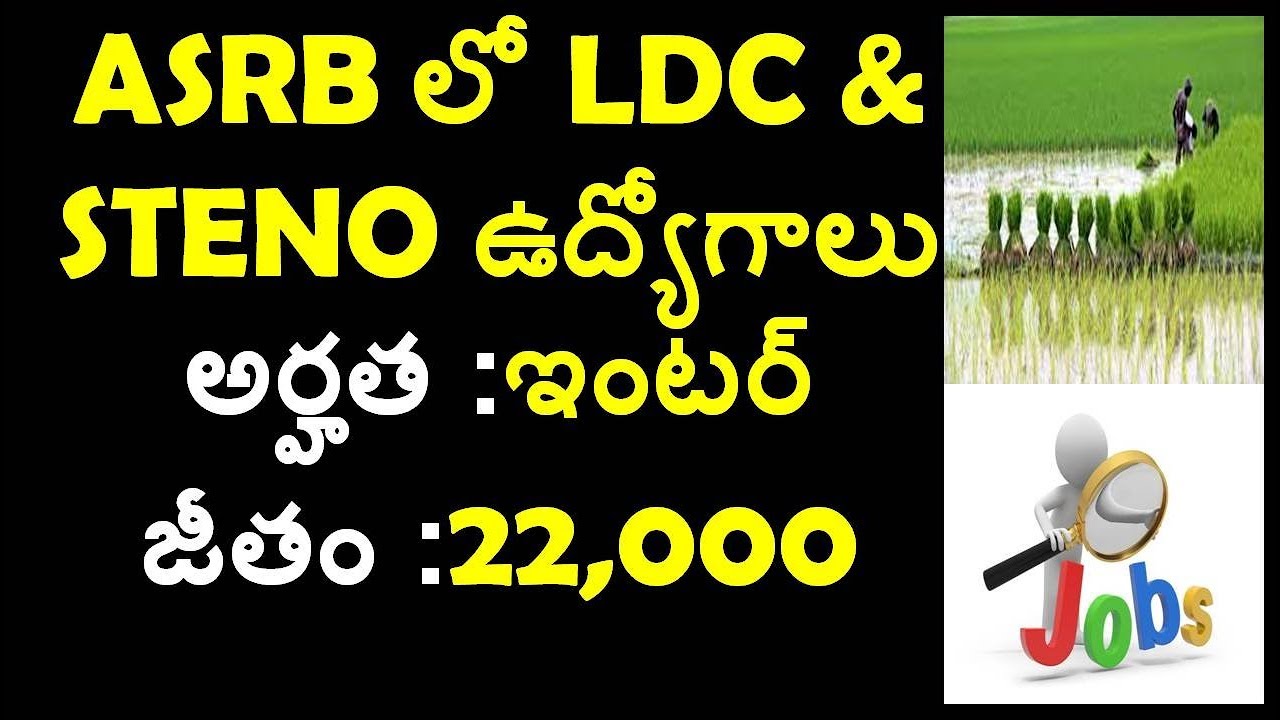 ASRB LDC & STENO Jobs Notification Details 2017 ||latest government job notifications  2017