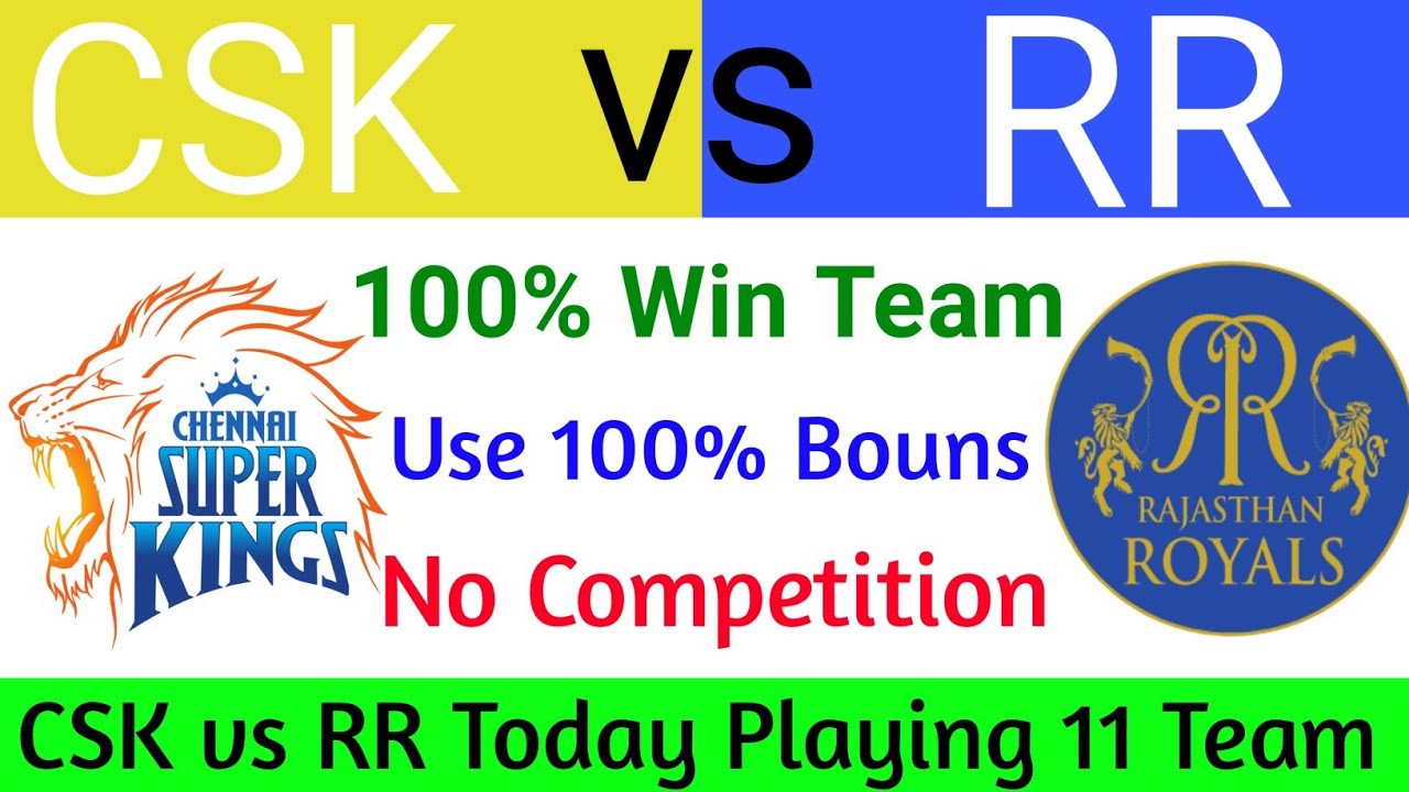 IPL 2021/CSK vs RR Playing 11 Team/New fantasy app Lunch/Use 100% Bouns 2021/Free Entry Contest/