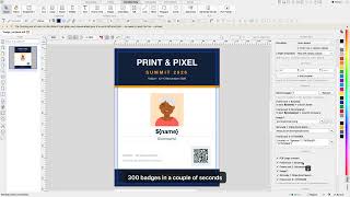Variable Data Printing: 300 Name Badges from Excel — Photos, QR Codes & Cut & Stack | Imposio