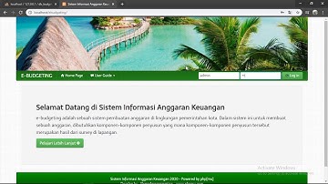 Aplikasi sistem informasi anggaran keuangan berbasis web.