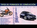 TIPOS DE PERMISOS DE CONDUCIR