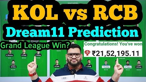 KOL vs RCB Dream11 Prediction|KOL vs RCB Dream11|KKR vs RCB Dream11 Prediction|