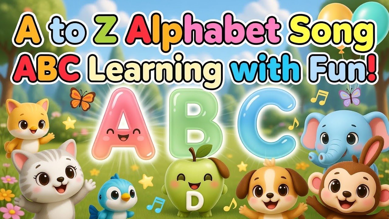 A to Z Alphabet Song For Kids | ABC Learning with Animals & Fun Rhymes ...