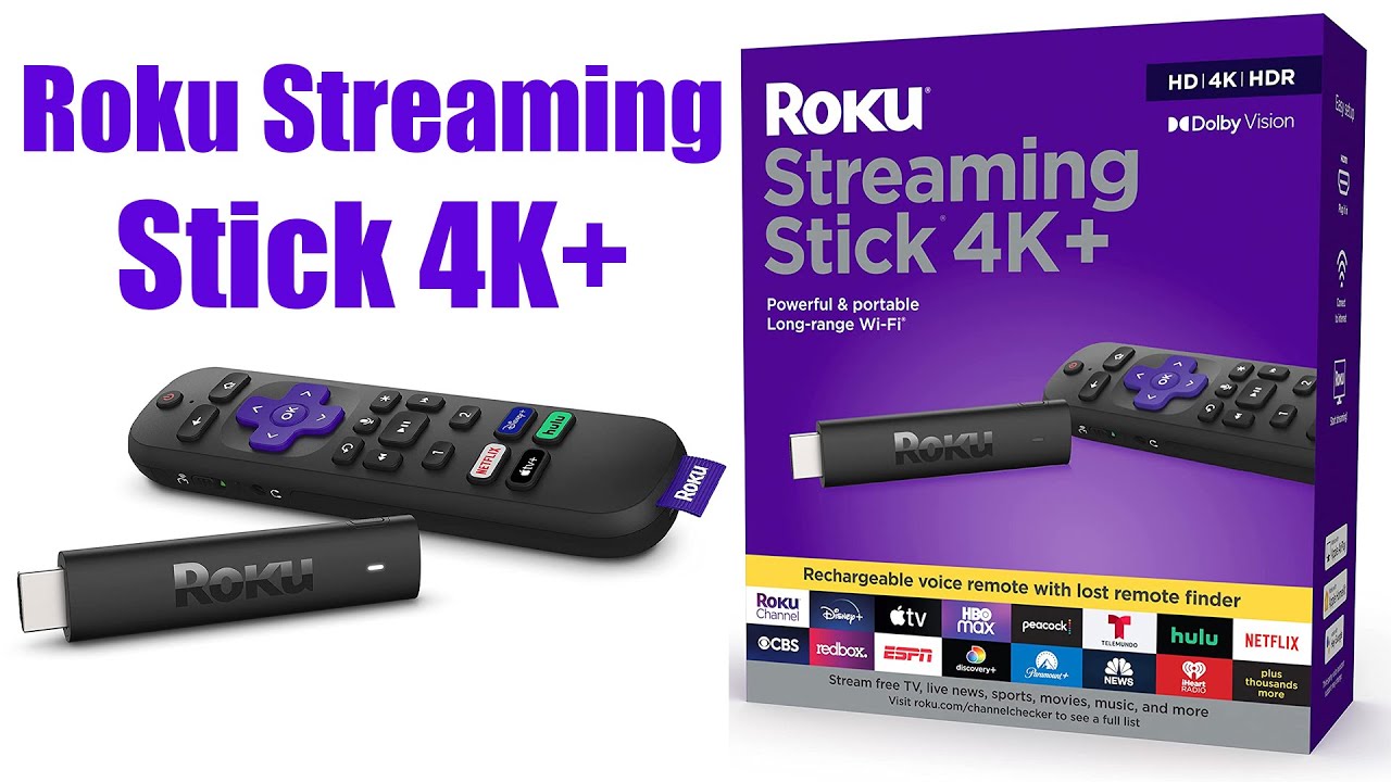  Roku Streaming Stick - Portable 4K/HDR/Dolby Vision Streaming  Device, Voice Remote, Free & Live TV