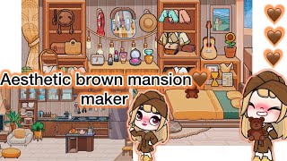 Aesthetic brown mansion makeover🏡🤎Avatar world house idea with free items😍#pazu #fyp #housemakeover