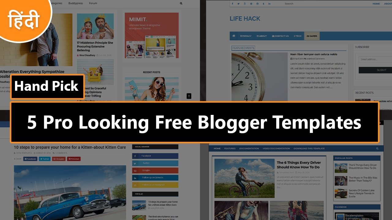 Top 5 High Quality Adsense Friendly Free Blogger Template Youtube - bmtechtips blogger templates