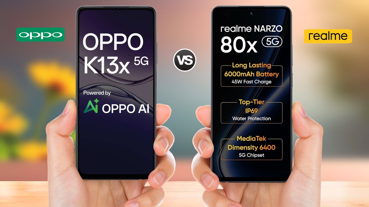 OPPO K13X 5G vs Realme Narzo 80X 5G || full Comparison