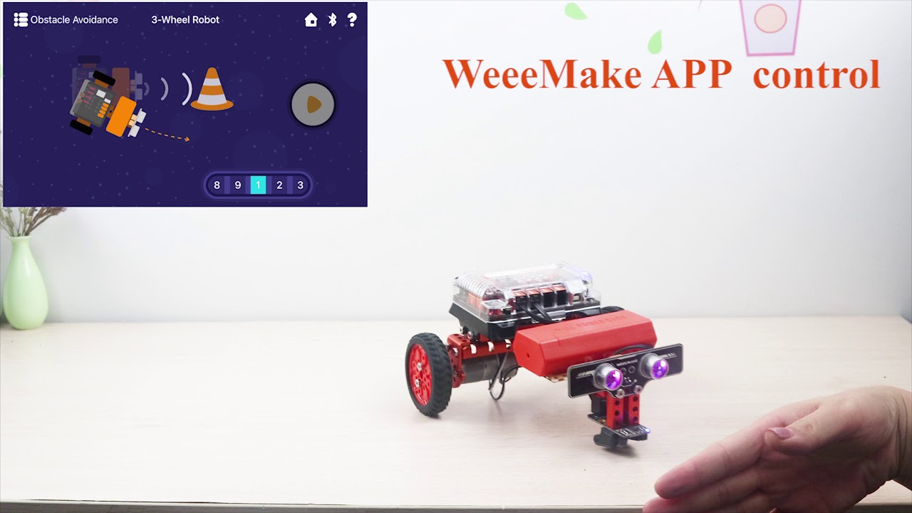 WeeeBot Evolution - Play and Code with 3-wheel Robot