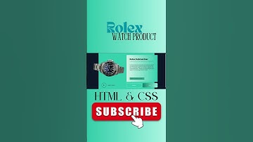Rolex Watch Product Web Design | HTML CSS Layout Tutorial #shorts #html #css
