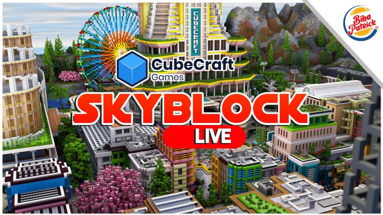 Cubecraft Skyblock Grinding | Live stream | Biba Patrick - YouTube