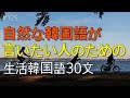 [ワクワク韓国語] 毎日聞いていると韓国語がすらすらと出てきます! 生活韓国語 30文 | 韓国語会話, 韓国語ピートリスニング, 韓国語聞き取り
