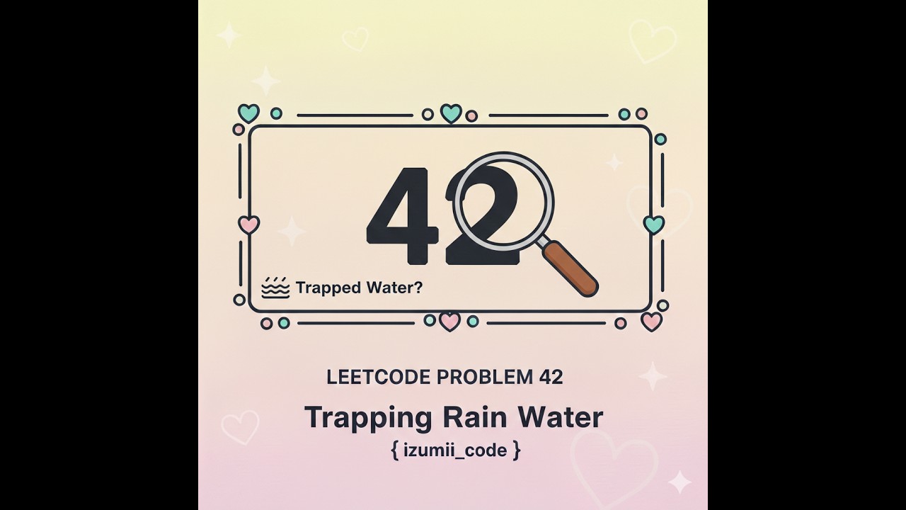 LeetCode 42 | Trapping Rain Water | Two Pointer C++ | by izumi - YouTube