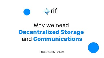 Webinar Series: Why We Need Decentralized Storage and Communications