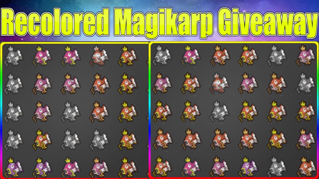 Roblox (LIVE) Pokemon Brick Bronze Recolored Magikarp Giveaway! come
