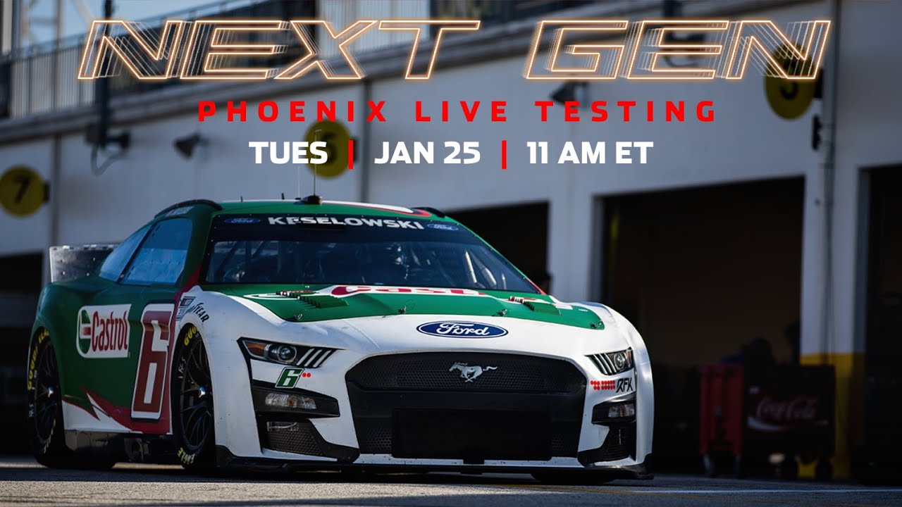 Next Gen Phoenix Testing Live Jan 25 NASCAR