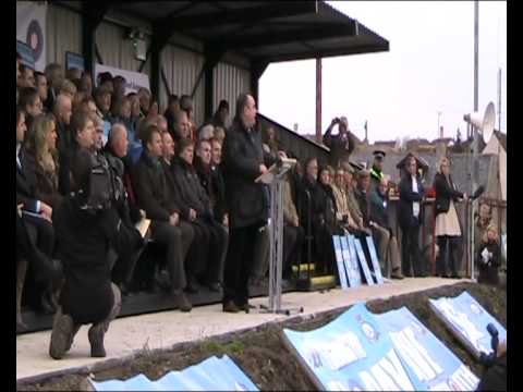 Alex Salmond speaking at the Save RAF Lossiemouth ...