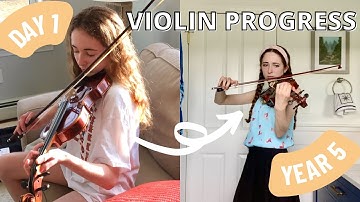 5 YEARS VIOLIN PROGRESS | young adult beginner