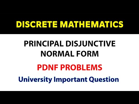 PDNF- Principal Disjunctive