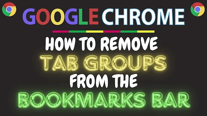 How To Remove Tab Groups From The Bookmarks Bar In The Google Chrome Web Browser | PC Tutorial