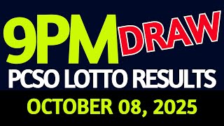 Lotto Result Today 9pm draw October 08, 2025 Wednesday PCSO