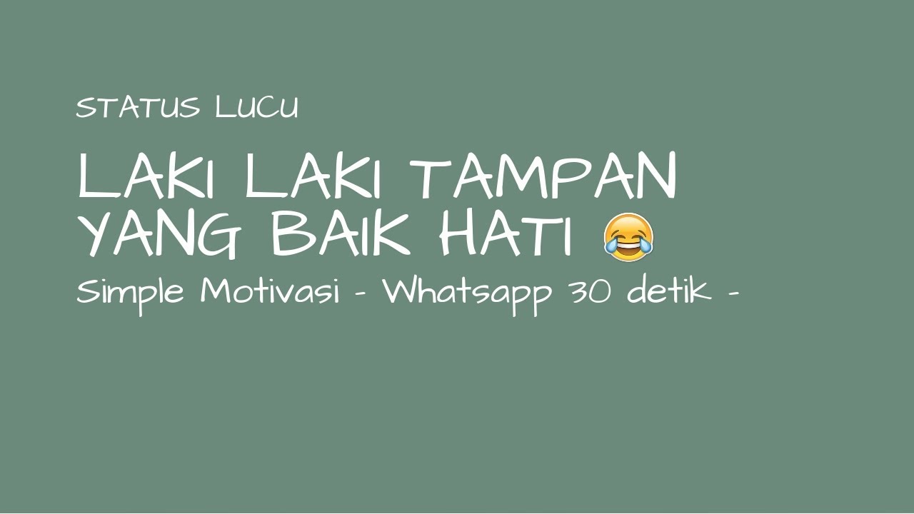 Status Lucu Laki Laki Tampan Yang Baik Hati Whatsapp 30 Detik